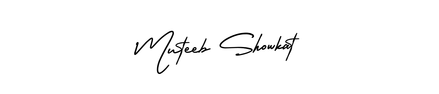 How to make Muteeb Showkat signature? AmerikaSignatureDemo-Regular is a professional autograph style. Create handwritten signature for Muteeb Showkat name. Muteeb Showkat signature style 3 images and pictures png