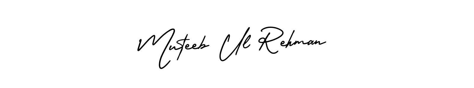 You should practise on your own different ways (AmerikaSignatureDemo-Regular) to write your name (Muteeb Ul Rehman) in signature. don't let someone else do it for you. Muteeb Ul Rehman signature style 3 images and pictures png