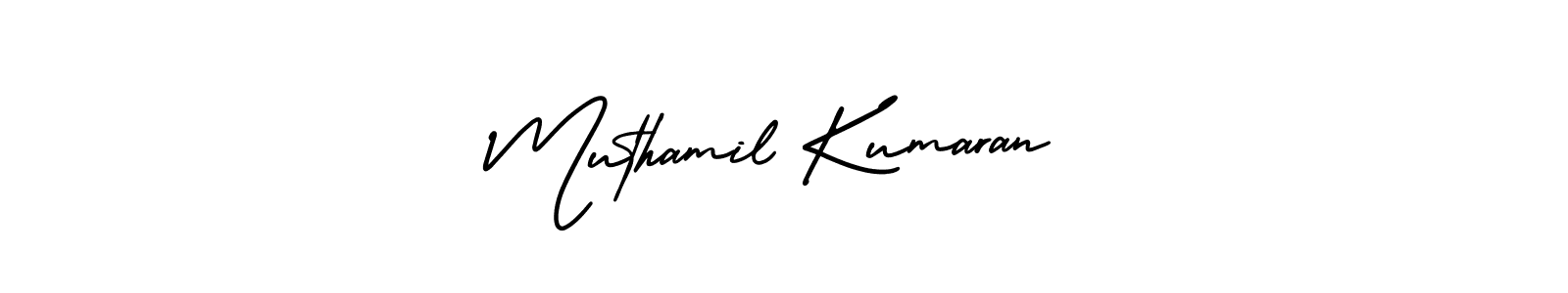 Muthamil Kumaran stylish signature style. Best Handwritten Sign (AmerikaSignatureDemo-Regular) for my name. Handwritten Signature Collection Ideas for my name Muthamil Kumaran. Muthamil Kumaran signature style 3 images and pictures png