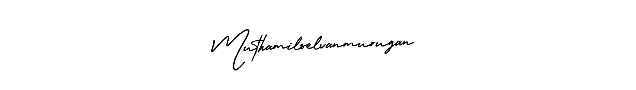 How to make Muthamilselvanmurugan signature? AmerikaSignatureDemo-Regular is a professional autograph style. Create handwritten signature for Muthamilselvanmurugan name. Muthamilselvanmurugan signature style 3 images and pictures png