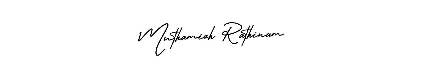 Use a signature maker to create a handwritten signature online. With this signature software, you can design (AmerikaSignatureDemo-Regular) your own signature for name Muthamizh Rathinam. Muthamizh Rathinam signature style 3 images and pictures png