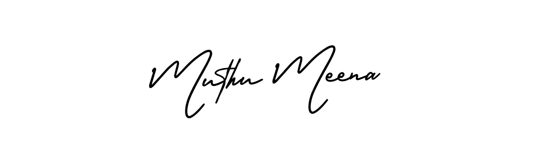 Make a beautiful signature design for name Muthu Meena. With this signature (AmerikaSignatureDemo-Regular) style, you can create a handwritten signature for free. Muthu Meena signature style 3 images and pictures png