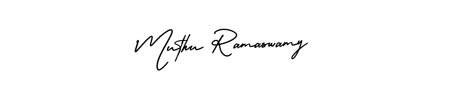 How to Draw Muthu Ramaswamy signature style? AmerikaSignatureDemo-Regular is a latest design signature styles for name Muthu Ramaswamy. Muthu Ramaswamy signature style 3 images and pictures png
