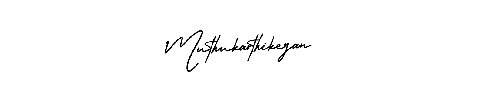 You should practise on your own different ways (AmerikaSignatureDemo-Regular) to write your name (Muthukarthikeyan) in signature. don't let someone else do it for you. Muthukarthikeyan signature style 3 images and pictures png