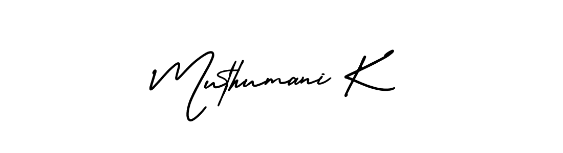 AmerikaSignatureDemo-Regular is a professional signature style that is perfect for those who want to add a touch of class to their signature. It is also a great choice for those who want to make their signature more unique. Get Muthumani K name to fancy signature for free. Muthumani K signature style 3 images and pictures png