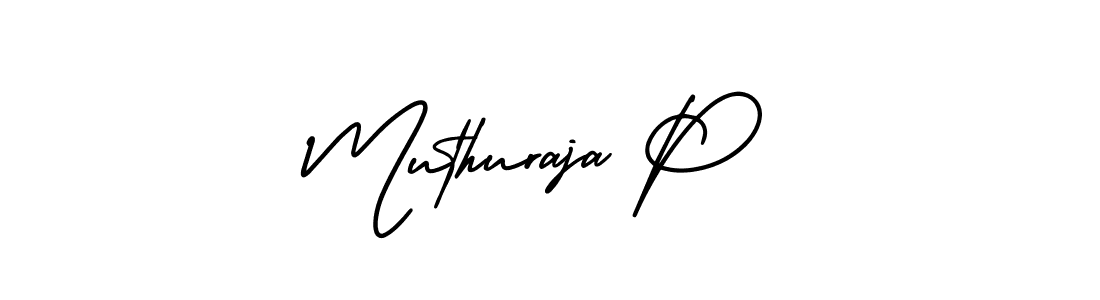 Design your own signature with our free online signature maker. With this signature software, you can create a handwritten (AmerikaSignatureDemo-Regular) signature for name Muthuraja P. Muthuraja P signature style 3 images and pictures png