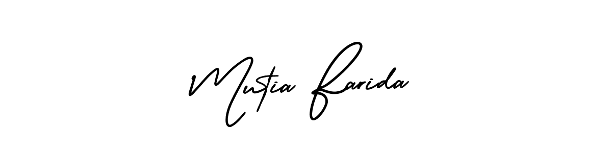 Here are the top 10 professional signature styles for the name Mutia Farida. These are the best autograph styles you can use for your name. Mutia Farida signature style 3 images and pictures png