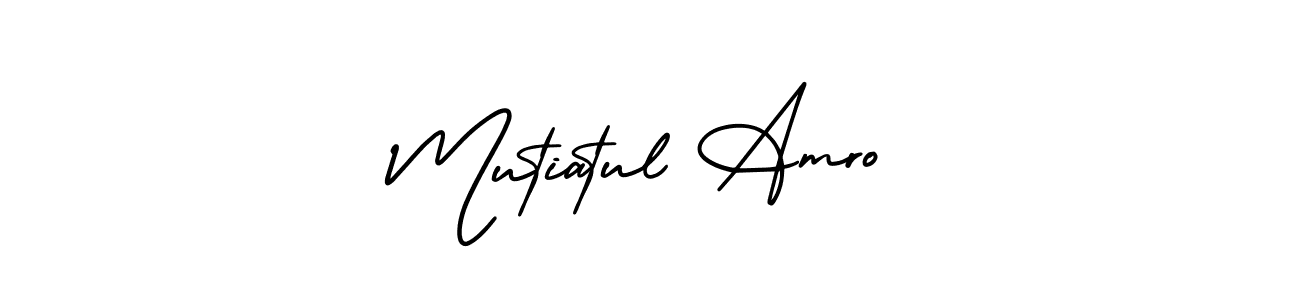Mutiatul Amro stylish signature style. Best Handwritten Sign (AmerikaSignatureDemo-Regular) for my name. Handwritten Signature Collection Ideas for my name Mutiatul Amro. Mutiatul Amro signature style 3 images and pictures png