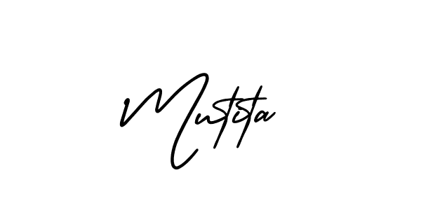 AmerikaSignatureDemo-Regular is a professional signature style that is perfect for those who want to add a touch of class to their signature. It is also a great choice for those who want to make their signature more unique. Get Mutita name to fancy signature for free. Mutita signature style 3 images and pictures png
