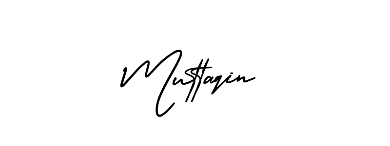 It looks lik you need a new signature style for name Muttaqin. Design unique handwritten (AmerikaSignatureDemo-Regular) signature with our free signature maker in just a few clicks. Muttaqin signature style 3 images and pictures png