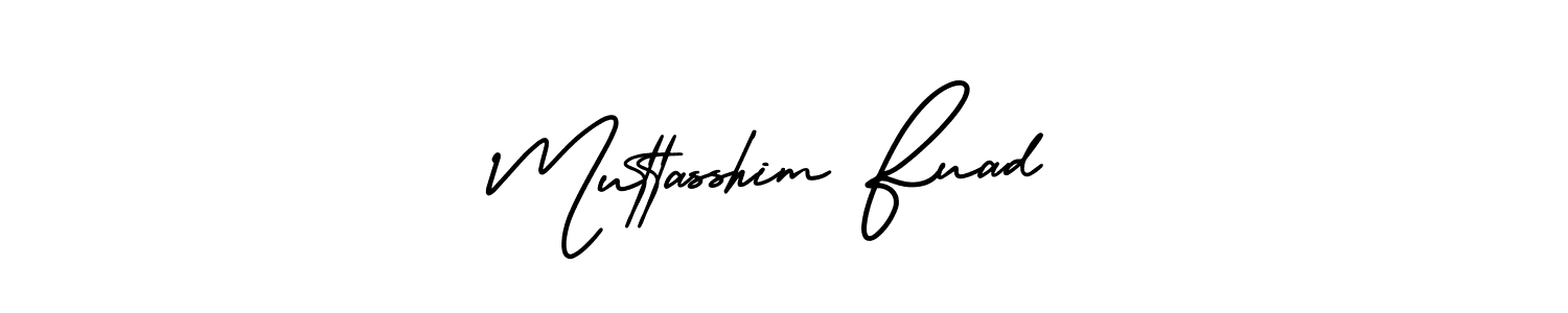 It looks lik you need a new signature style for name Muttasshim Fuad. Design unique handwritten (AmerikaSignatureDemo-Regular) signature with our free signature maker in just a few clicks. Muttasshim Fuad signature style 3 images and pictures png