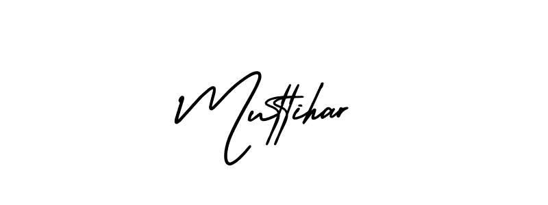 Create a beautiful signature design for name Muttihar. With this signature (AmerikaSignatureDemo-Regular) fonts, you can make a handwritten signature for free. Muttihar signature style 3 images and pictures png