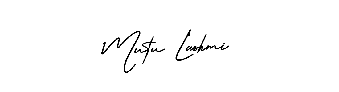 The best way (AmerikaSignatureDemo-Regular) to make a short signature is to pick only two or three words in your name. The name Mutu Lashmi include a total of six letters. For converting this name. Mutu Lashmi signature style 3 images and pictures png