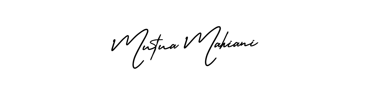 Design your own signature with our free online signature maker. With this signature software, you can create a handwritten (AmerikaSignatureDemo-Regular) signature for name Mutua Mahiani. Mutua Mahiani signature style 3 images and pictures png