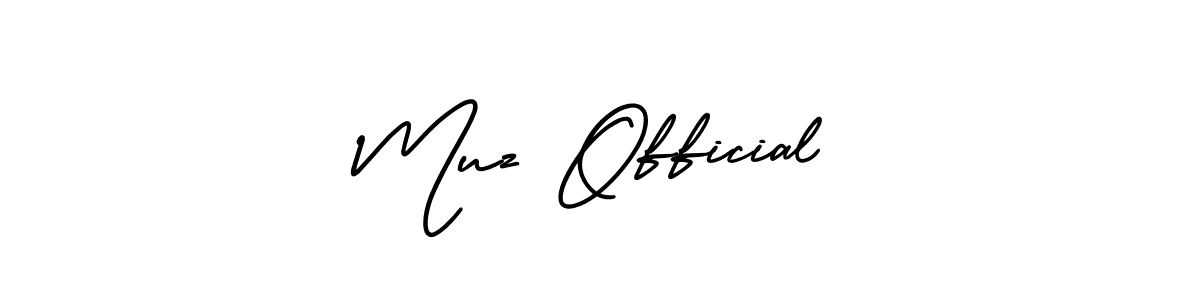 Use a signature maker to create a handwritten signature online. With this signature software, you can design (AmerikaSignatureDemo-Regular) your own signature for name Muz Official. Muz Official signature style 3 images and pictures png
