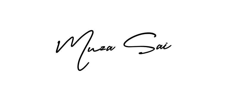 Muza Sai stylish signature style. Best Handwritten Sign (AmerikaSignatureDemo-Regular) for my name. Handwritten Signature Collection Ideas for my name Muza Sai. Muza Sai signature style 3 images and pictures png