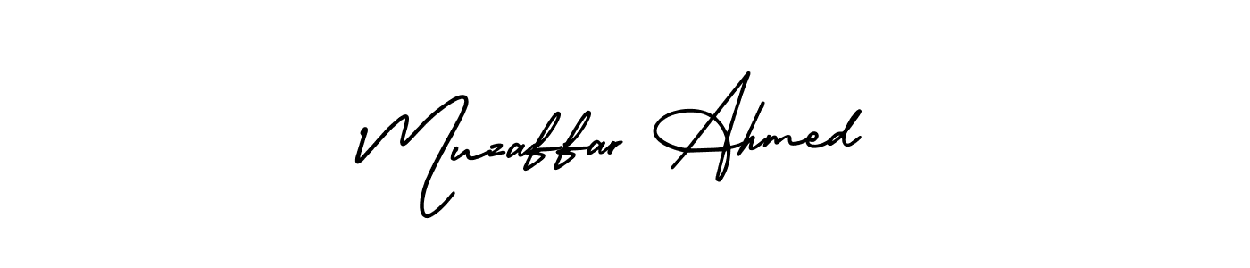 Also You can easily find your signature by using the search form. We will create Muzaffar Ahmed name handwritten signature images for you free of cost using AmerikaSignatureDemo-Regular sign style. Muzaffar Ahmed signature style 3 images and pictures png