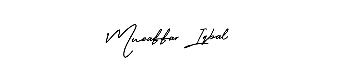 This is the best signature style for the Muzaffar Iqbal name. Also you like these signature font (AmerikaSignatureDemo-Regular). Mix name signature. Muzaffar Iqbal signature style 3 images and pictures png