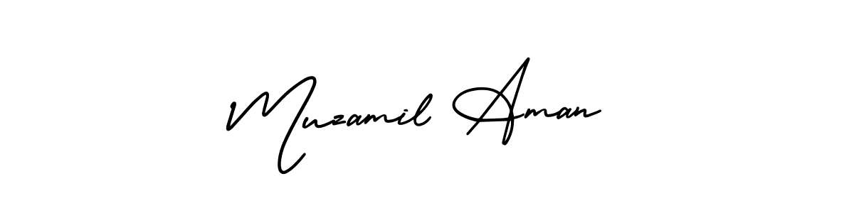 It looks lik you need a new signature style for name Muzamil Aman. Design unique handwritten (AmerikaSignatureDemo-Regular) signature with our free signature maker in just a few clicks. Muzamil Aman signature style 3 images and pictures png