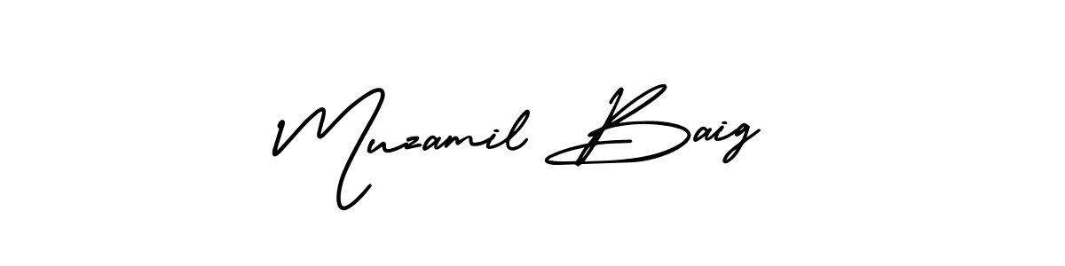 Create a beautiful signature design for name Muzamil Baig. With this signature (AmerikaSignatureDemo-Regular) fonts, you can make a handwritten signature for free. Muzamil Baig signature style 3 images and pictures png