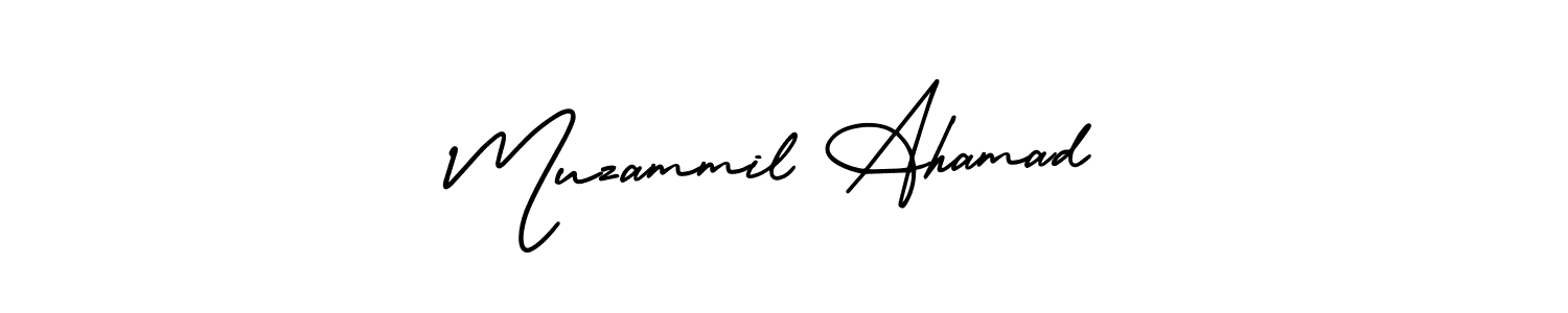 It looks lik you need a new signature style for name Muzammil Ahamad. Design unique handwritten (AmerikaSignatureDemo-Regular) signature with our free signature maker in just a few clicks. Muzammil Ahamad signature style 3 images and pictures png