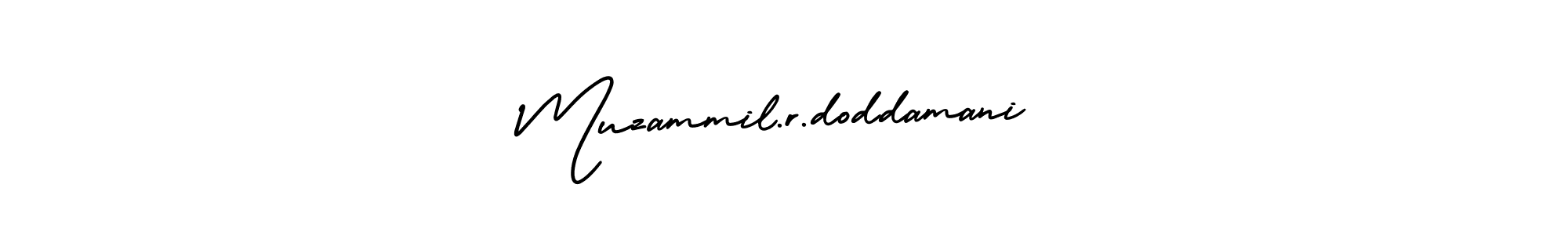 Make a beautiful signature design for name Muzammil.r.doddamani. With this signature (AmerikaSignatureDemo-Regular) style, you can create a handwritten signature for free. Muzammil.r.doddamani signature style 3 images and pictures png