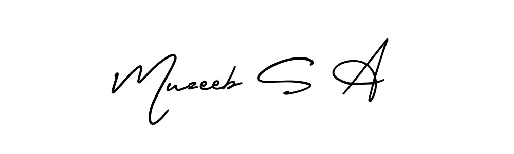 How to make Muzeeb S A signature? AmerikaSignatureDemo-Regular is a professional autograph style. Create handwritten signature for Muzeeb S A name. Muzeeb S A signature style 3 images and pictures png
