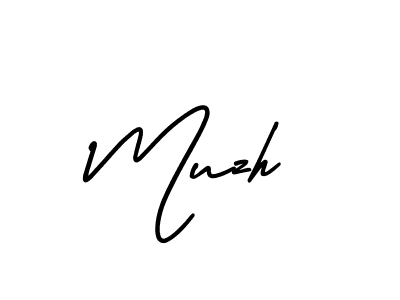 Muzh stylish signature style. Best Handwritten Sign (AmerikaSignatureDemo-Regular) for my name. Handwritten Signature Collection Ideas for my name Muzh. Muzh signature style 3 images and pictures png