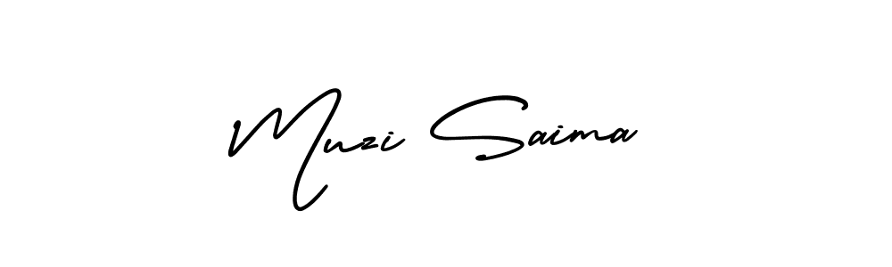 This is the best signature style for the Muzi Saima name. Also you like these signature font (AmerikaSignatureDemo-Regular). Mix name signature. Muzi Saima signature style 3 images and pictures png