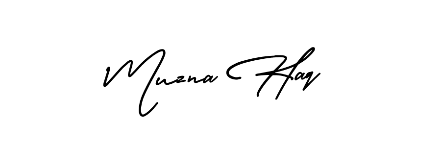 Also we have Muzna Haq name is the best signature style. Create professional handwritten signature collection using AmerikaSignatureDemo-Regular autograph style. Muzna Haq signature style 3 images and pictures png