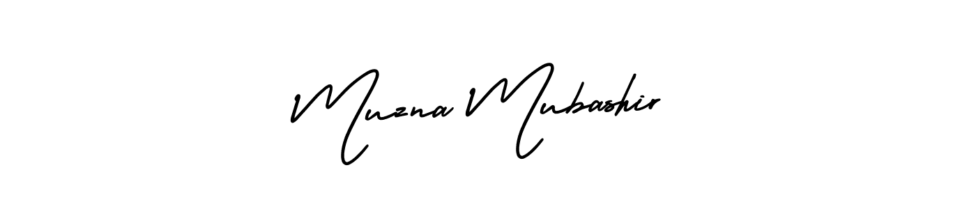 Use a signature maker to create a handwritten signature online. With this signature software, you can design (AmerikaSignatureDemo-Regular) your own signature for name Muzna Mubashir. Muzna Mubashir signature style 3 images and pictures png