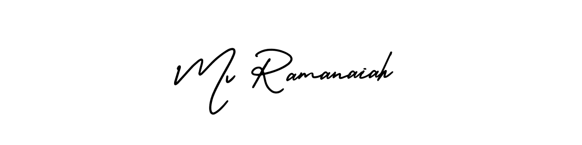 if you are searching for the best signature style for your name Mv Ramanaiah. so please give up your signature search. here we have designed multiple signature styles  using AmerikaSignatureDemo-Regular. Mv Ramanaiah signature style 3 images and pictures png