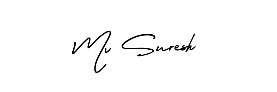 Make a short Mv Suresh signature style. Manage your documents anywhere anytime using AmerikaSignatureDemo-Regular. Create and add eSignatures, submit forms, share and send files easily. Mv Suresh signature style 3 images and pictures png