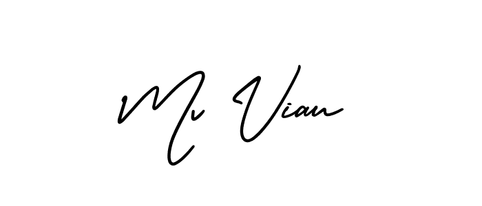 It looks lik you need a new signature style for name Mv Viau. Design unique handwritten (AmerikaSignatureDemo-Regular) signature with our free signature maker in just a few clicks. Mv Viau signature style 3 images and pictures png