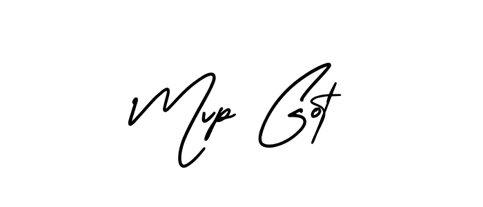 It looks lik you need a new signature style for name Mvp Got. Design unique handwritten (AmerikaSignatureDemo-Regular) signature with our free signature maker in just a few clicks. Mvp Got signature style 3 images and pictures png