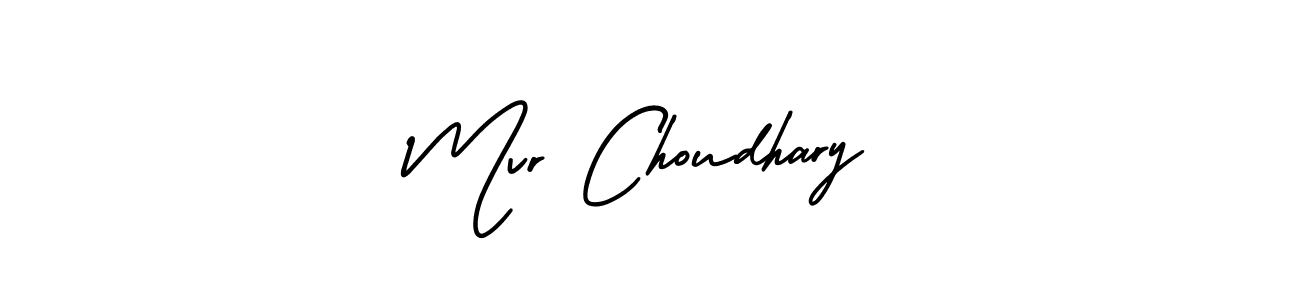 It looks lik you need a new signature style for name Mvr Choudhary. Design unique handwritten (AmerikaSignatureDemo-Regular) signature with our free signature maker in just a few clicks. Mvr Choudhary signature style 3 images and pictures png