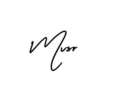 Mvsr stylish signature style. Best Handwritten Sign (AmerikaSignatureDemo-Regular) for my name. Handwritten Signature Collection Ideas for my name Mvsr. Mvsr signature style 3 images and pictures png