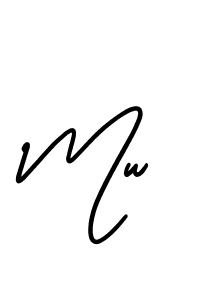 Use a signature maker to create a handwritten signature online. With this signature software, you can design (AmerikaSignatureDemo-Regular) your own signature for name Mw. Mw signature style 3 images and pictures png