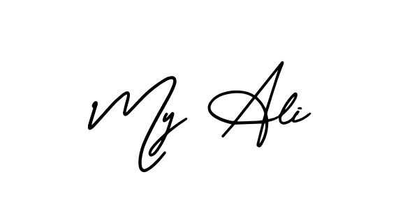 Make a short My Ali signature style. Manage your documents anywhere anytime using AmerikaSignatureDemo-Regular. Create and add eSignatures, submit forms, share and send files easily. My Ali signature style 3 images and pictures png