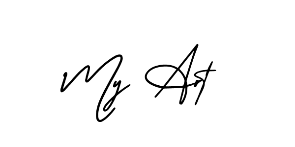 Create a beautiful signature design for name My Art. With this signature (AmerikaSignatureDemo-Regular) fonts, you can make a handwritten signature for free. My Art signature style 3 images and pictures png