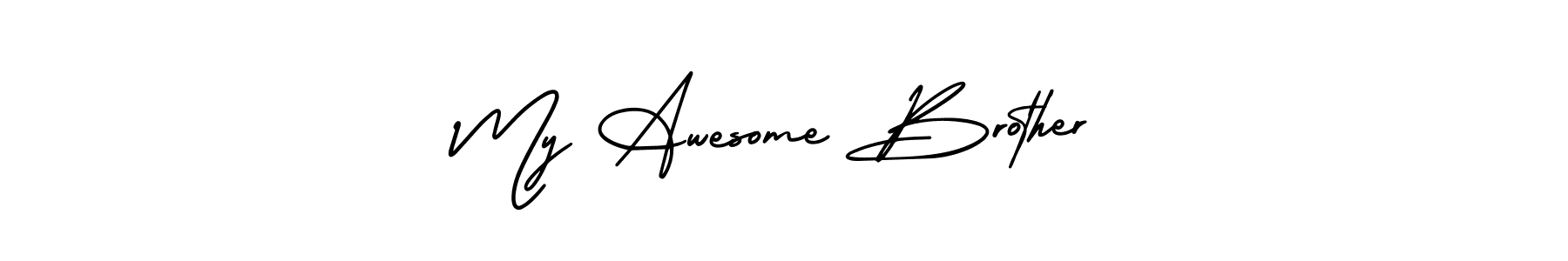 Best and Professional Signature Style for My Awesome Brother. AmerikaSignatureDemo-Regular Best Signature Style Collection. My Awesome Brother signature style 3 images and pictures png