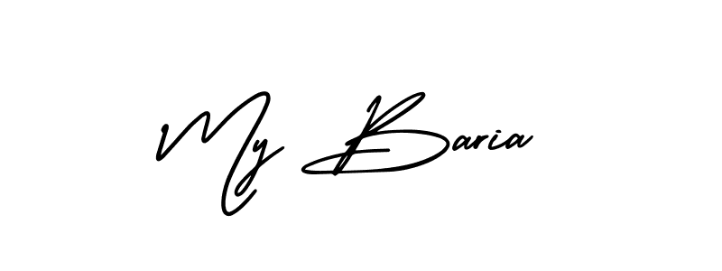 if you are searching for the best signature style for your name My Baria. so please give up your signature search. here we have designed multiple signature styles  using AmerikaSignatureDemo-Regular. My Baria signature style 3 images and pictures png
