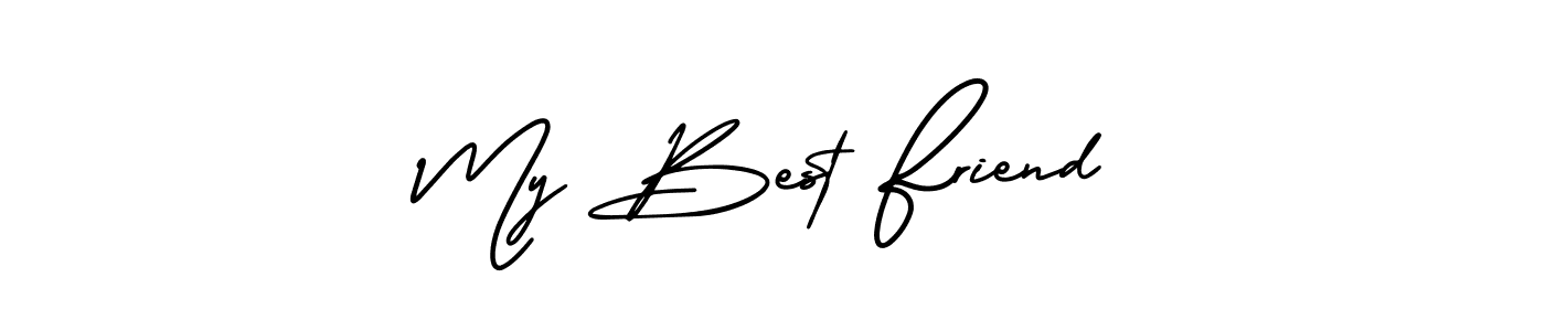 How to make My Best Friend name signature. Use AmerikaSignatureDemo-Regular style for creating short signs online. This is the latest handwritten sign. My Best Friend signature style 3 images and pictures png