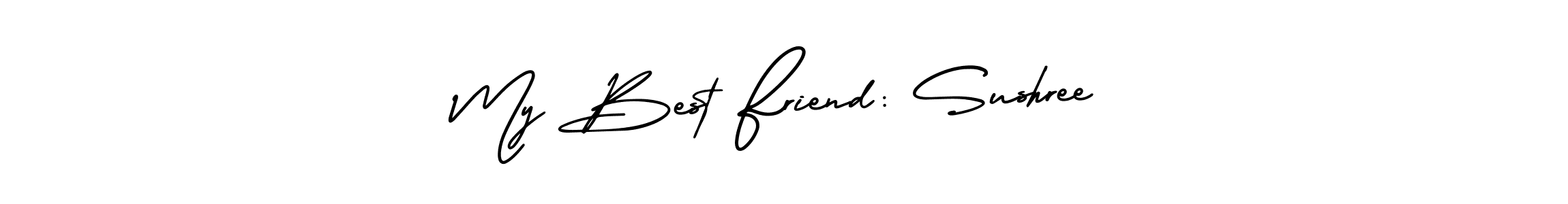 How to Draw My Best Friend: Sushree signature style? AmerikaSignatureDemo-Regular is a latest design signature styles for name My Best Friend: Sushree. My Best Friend: Sushree signature style 3 images and pictures png