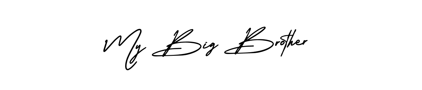 Make a beautiful signature design for name My Big Brother. With this signature (AmerikaSignatureDemo-Regular) style, you can create a handwritten signature for free. My Big Brother signature style 3 images and pictures png