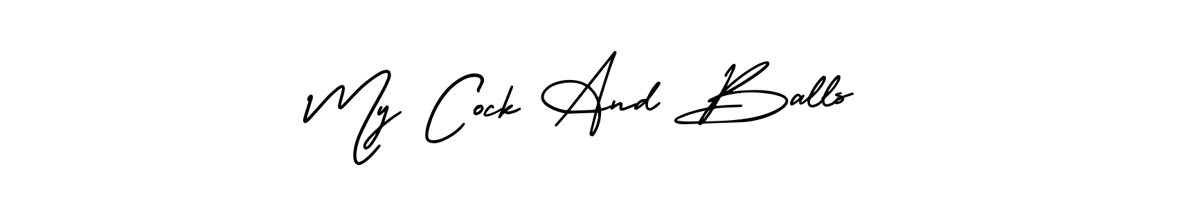 Make a beautiful signature design for name My Cock And Balls. With this signature (AmerikaSignatureDemo-Regular) style, you can create a handwritten signature for free. My Cock And Balls signature style 3 images and pictures png
