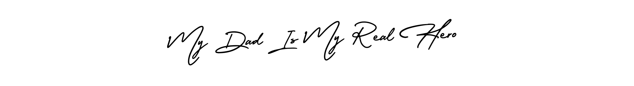 How to make My Dad Is My Real Hero signature? AmerikaSignatureDemo-Regular is a professional autograph style. Create handwritten signature for My Dad Is My Real Hero name. My Dad Is My Real Hero signature style 3 images and pictures png