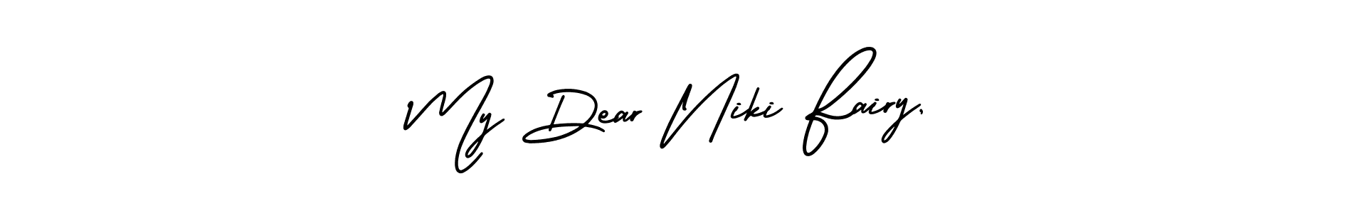 How to make My Dear Niki Fairy, name signature. Use AmerikaSignatureDemo-Regular style for creating short signs online. This is the latest handwritten sign. My Dear Niki Fairy, signature style 3 images and pictures png