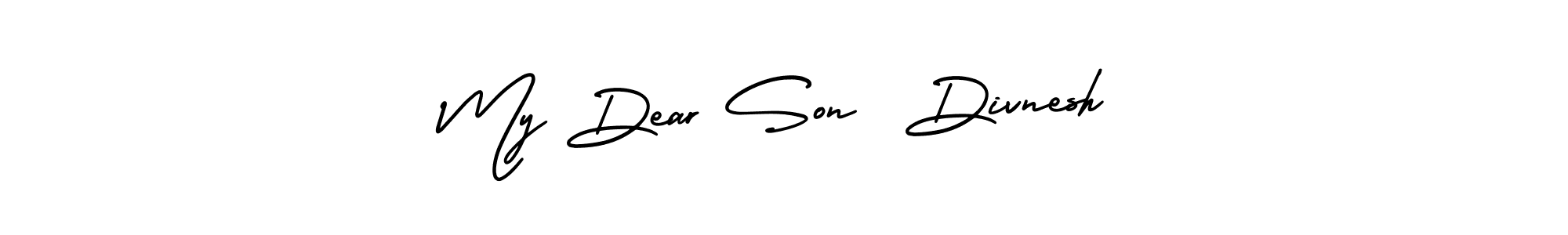 Also You can easily find your signature by using the search form. We will create My Dear Son  Divnesh name handwritten signature images for you free of cost using AmerikaSignatureDemo-Regular sign style. My Dear Son  Divnesh signature style 3 images and pictures png