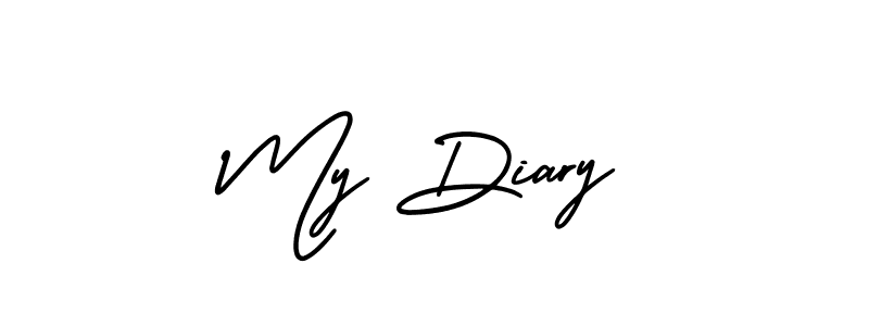 The best way (AmerikaSignatureDemo-Regular) to make a short signature is to pick only two or three words in your name. The name My Diary include a total of six letters. For converting this name. My Diary signature style 3 images and pictures png